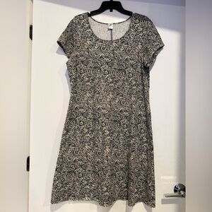 Peruvian Connection Filigree Print A Line Breathable Lightweight Dress Size XL